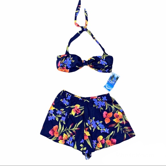 HP {South Point} NWT Bow Floral Bikini Top Swim 16 - Picture 15 of 16
